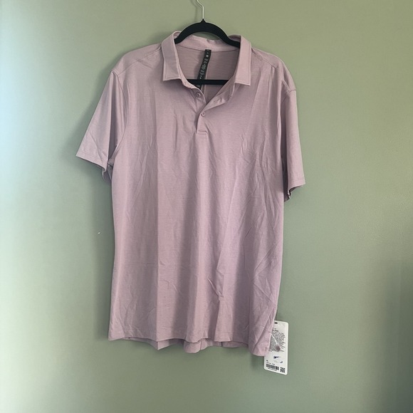 Lululemon NWT Evolution Short Sleeve Polo Shirt Dusty Rose Size XL - Picture 1 of 5